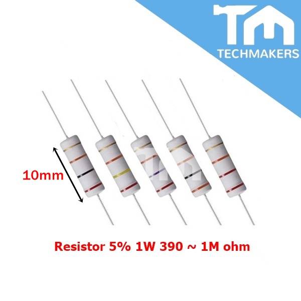 175pcs (35 Values X 5pcs) 1w 1% Metal Film Resistors Set 0.1ohm - 1m
