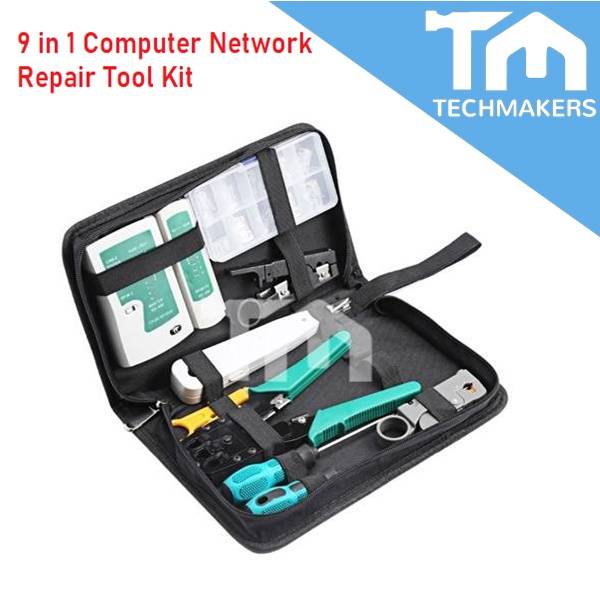 9 in 1 Computer Network Repair Tool Kit LAN Cable Tester Wire Cutter
