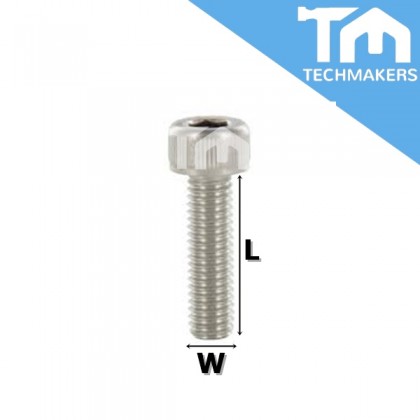 uxcell M6 x 25mm Thread 304 Stainless Steel Hex Socket