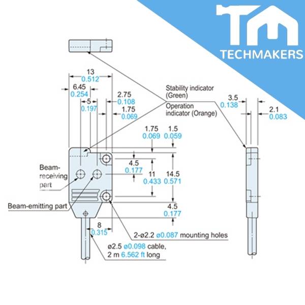 EX-14A-PN PANASONIC - Sensore: Fotoelettrico | Portata: 2&divide;25mm