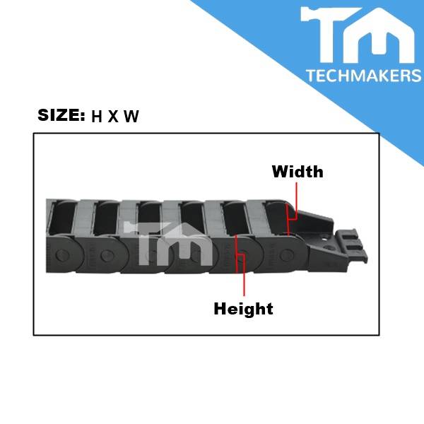 Câble Porte-chaîne Porte-câbles De 100 Cm (39,3 Pouces), En Plastique Noir, Type Ouvert, Pour Fraiseuse CNC Et Imprimante 3D