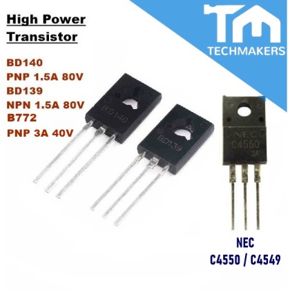 Kit 50 Transistors De Puissance TIP – 10 Modèles Assortis (TIP31C, TIP32C, TIP41C, TIP42C, TIP120 à TIP127) – Boîtier TO-220