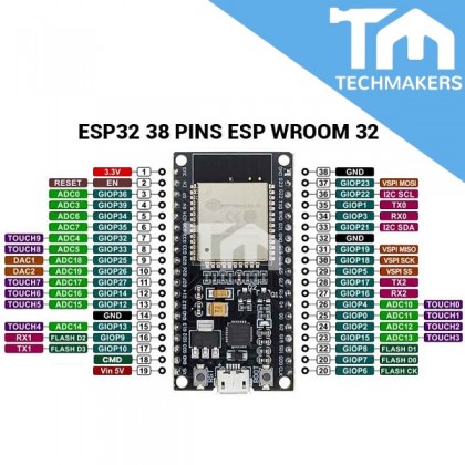 ESP32 30-Pin/38-Pin WIFI Bluetooth Module IOT NODE-MCU32 Node MCU ...