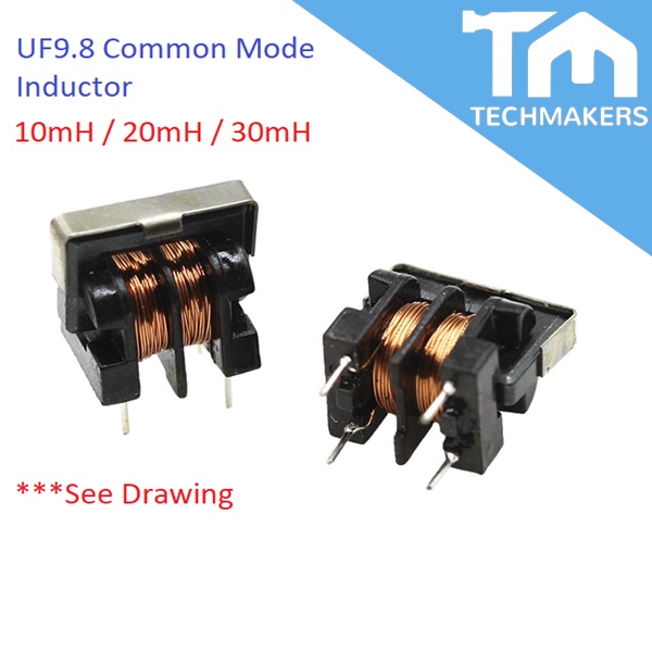 UU9.8/UF9.8 Common Mode Inductance Filter 10mH / 20mH / 30mH Wire Size