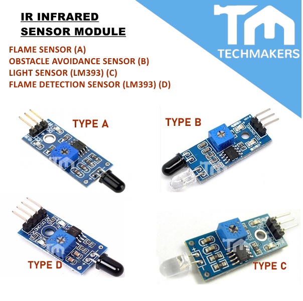 IR Infrared Flame / Obstacle Avoidance/ Light Photo Transistor ...